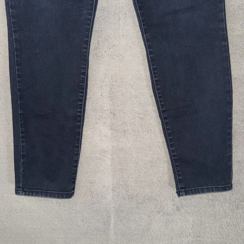 Nine West Jeans Cigarette Skinny Leg 14W Fits 34x29 Dark Blue Denim Plus Size